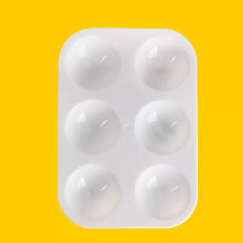 6格长方形调色盘 美术用品 diy绘画 水粉 丙烯颜料调色盘创意格子