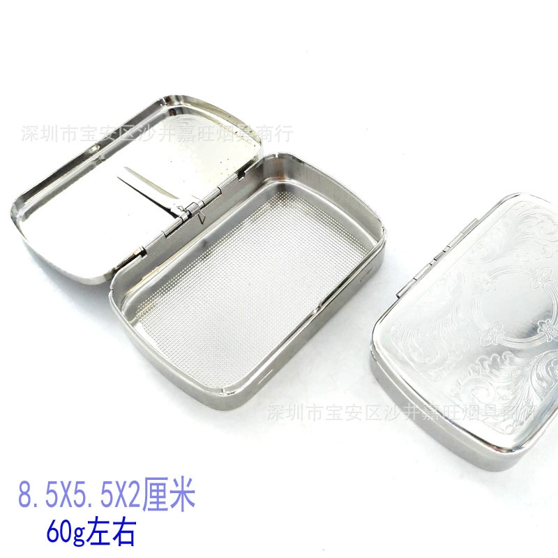 Металлический портсигар ручной работы 772, портативный табачный футляр, простой футляр для прессованного табака