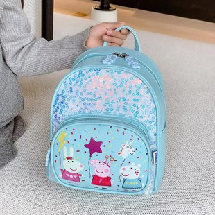 Authentic Peppa Pig Kindergarten School Bag Boy Children Female Primary School Baby First Grade 2024 New Backpack