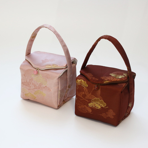 Brocade one pot and two cups tea set cloth bag pot bag gift handbag lid bowl male cup plus cotton fabric storage packaging bag