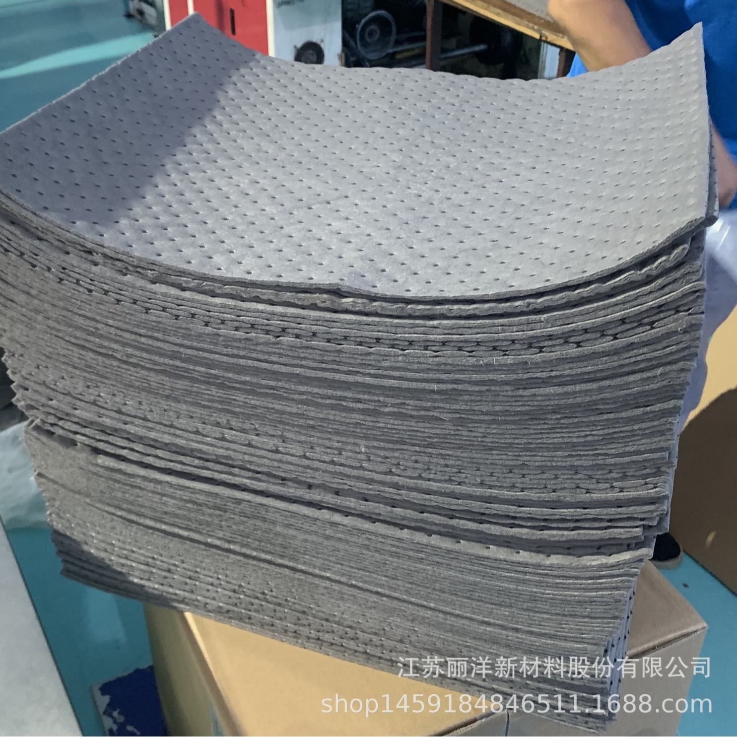 5MM重型吸油灰色通用吸油棉 工厂实验室化工厂通用超高效过滤棉