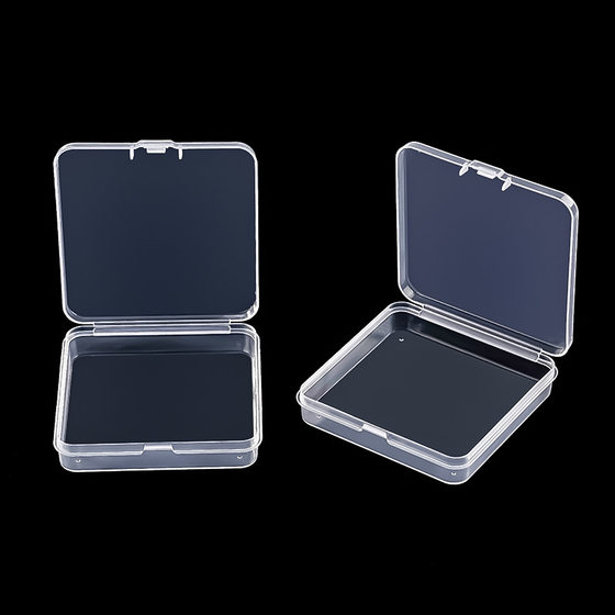 Cross-border Amazon 1.5 high square flat box transparent PP plastic box parts hardware jewelry storage box wholesale