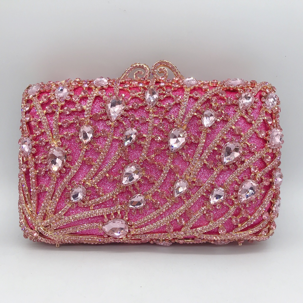 Bolsas de maquillaje de cadena cuadrada horizontal bolsas de mano de diamantes de hierbas marinas europeas y estadounidenses bolsas de banquete de diamantes bolsas de banquete de mujeres blancas