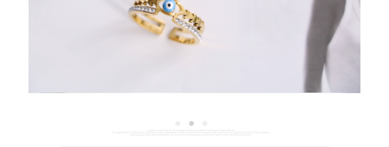 Fashion Devil's Eye Titanium Steel Gold Plated Rhinestones Open Ring 1 Piece display picture 5
