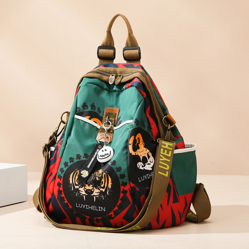 学生购物逛街上课书包新款男出游休闲双肩包女通勤旅行单肩背包