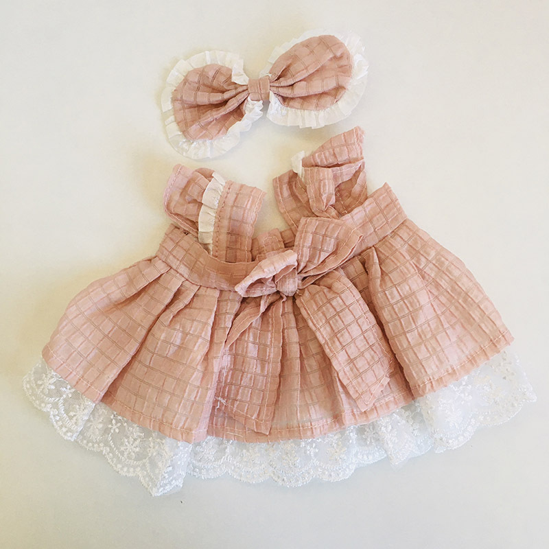 粉蝴蝶结公主裙+发夹