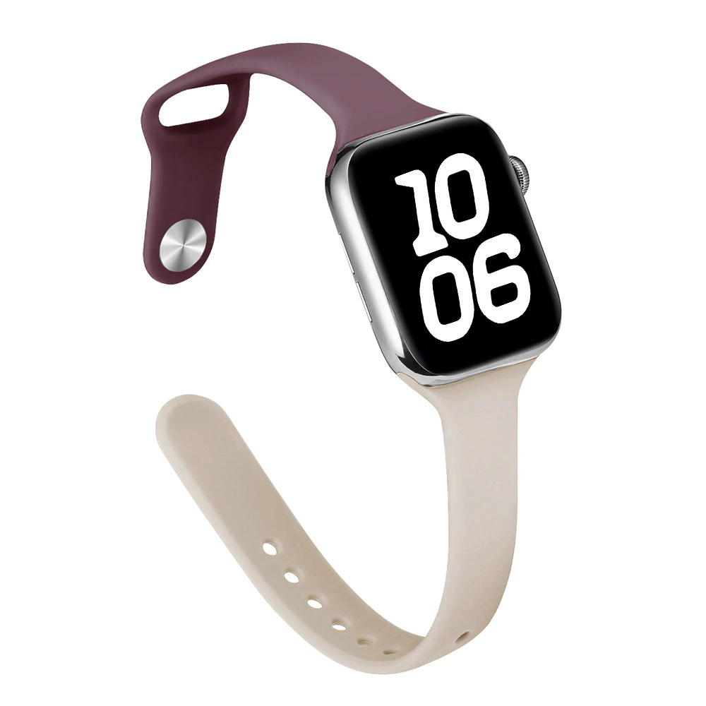 Силиконовый ремешок T-образной формы для Apple Watch 6, 7, 8, 10-го поколения, 14 мм, тонкий браслет для iWatch S11