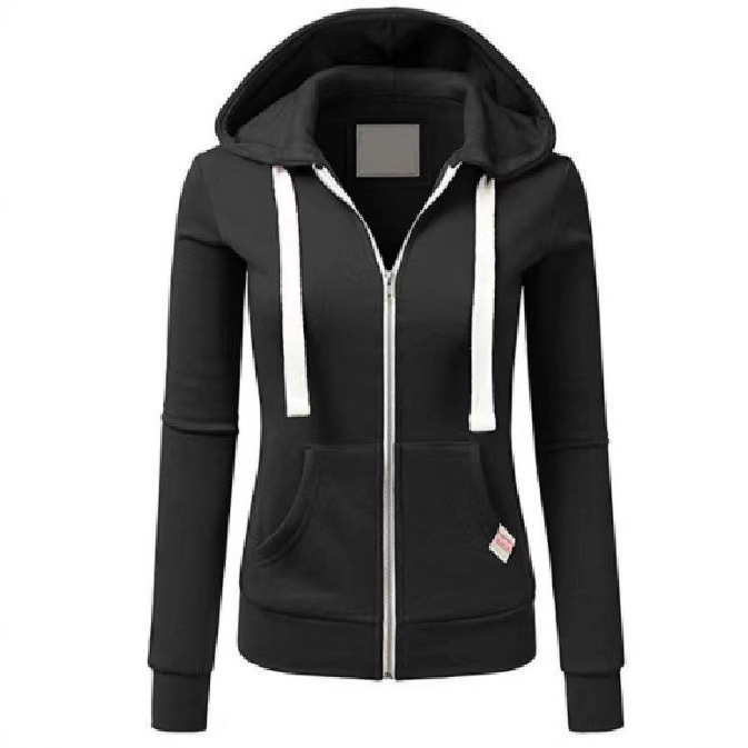 Cross-border supply Amazon new women's personalized sports cardigan zipper hooded sweater coat manufacturer in stock Cross-border supply Amazon new women's personalized sports cardigan zipper hooded sweater coat manufacturer in stock