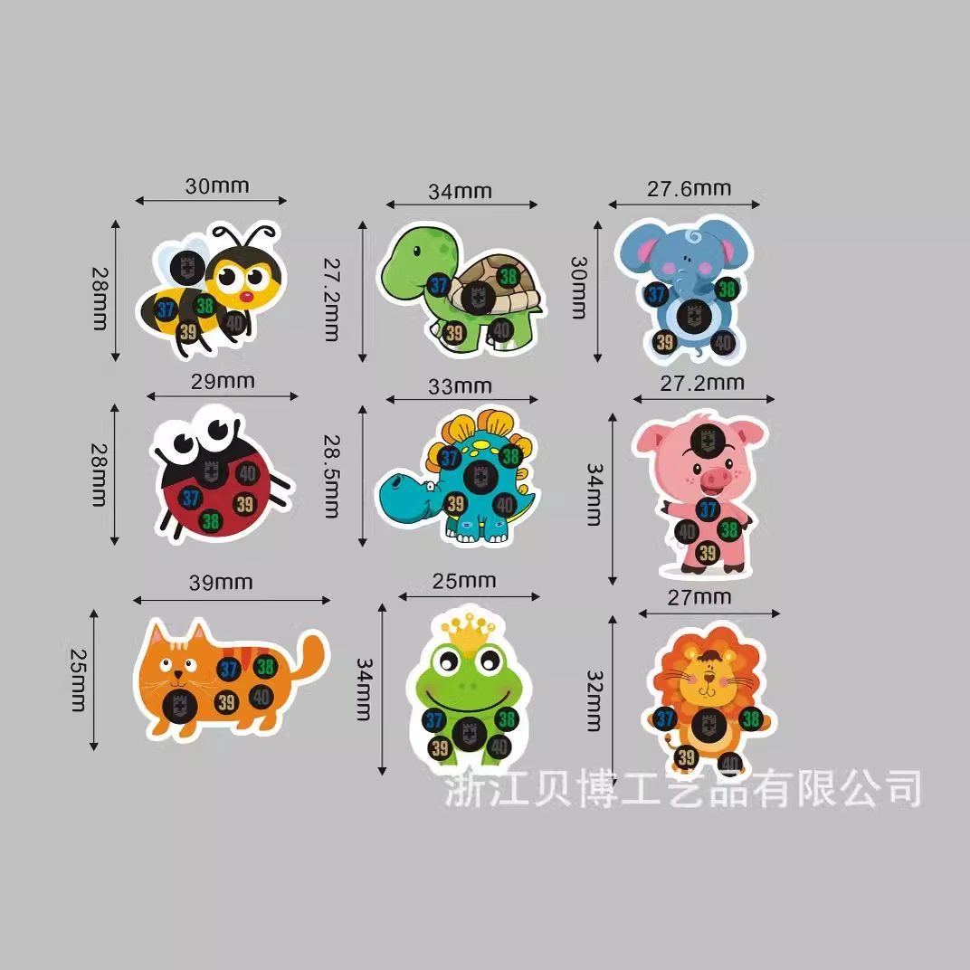 В наличии младенческой мультфильм термометр лба мини животное шаблон температуры термометр