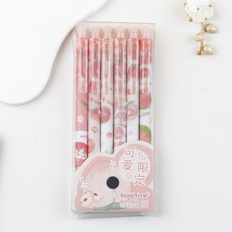 Presione el lápiz limpiable azul cristal 0.5 azul lápiz mágico limpiador pulsador lápiz neutro alto valor de la cara en el viento lápiz azul limpiable