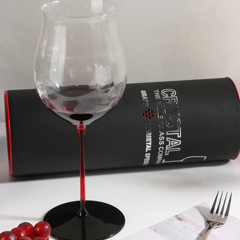 Tazas de vino rojo y negro de lujo ligero moderno, tazas de vino rojo, tazas de vino de restaurante, tazas de vino de alto nivel