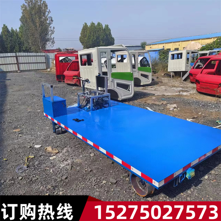 ll铁路火车涵洞燃油1435轨距轨道运输车果园大棚山地电动遥控平板