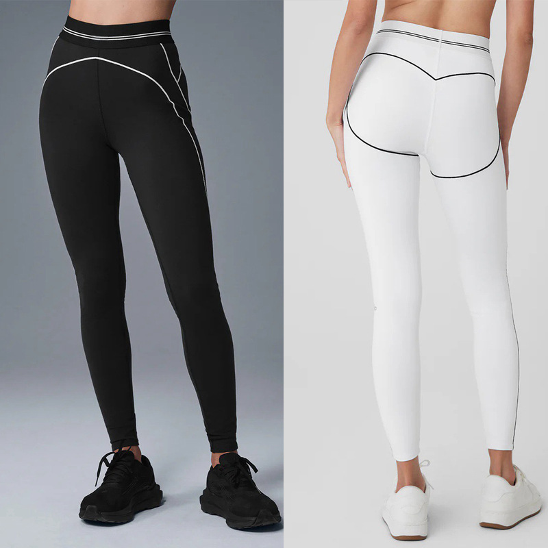 Sujetador deportivo de fitness desnudo de alta intensidad europeo y americano transfronterizo a juego, pantalón de yoga de cintura alta con nalgas de melocotón de dos piezas image 4