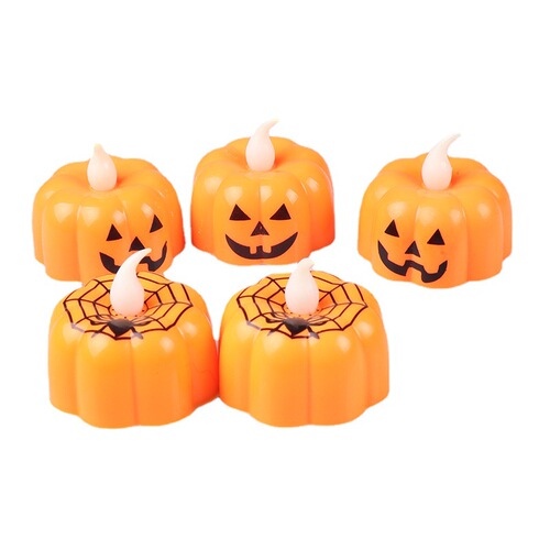 Halloween party decoration supplies led electronic pumpkin lantern atmosphere ornaments light luminous toy pumpkin candle light