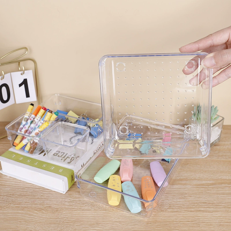Storage box, table capacious plastic stationery, classification