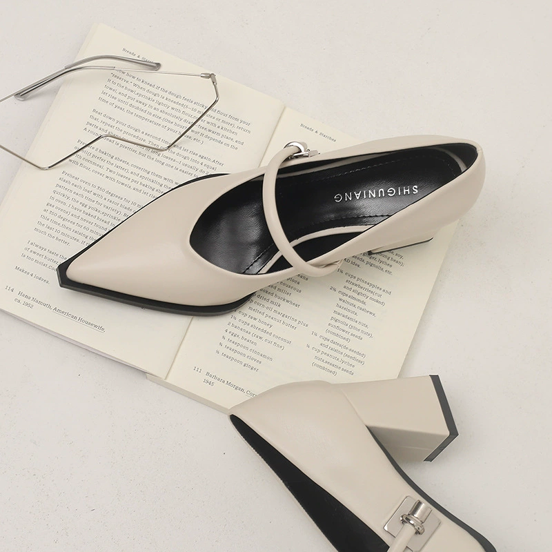 98581-6 Huidong Daling Shoes 2025 Spring новый остроконечный мелкий рот одиночные туфли модные туфли на каблуках на высоком каблуке