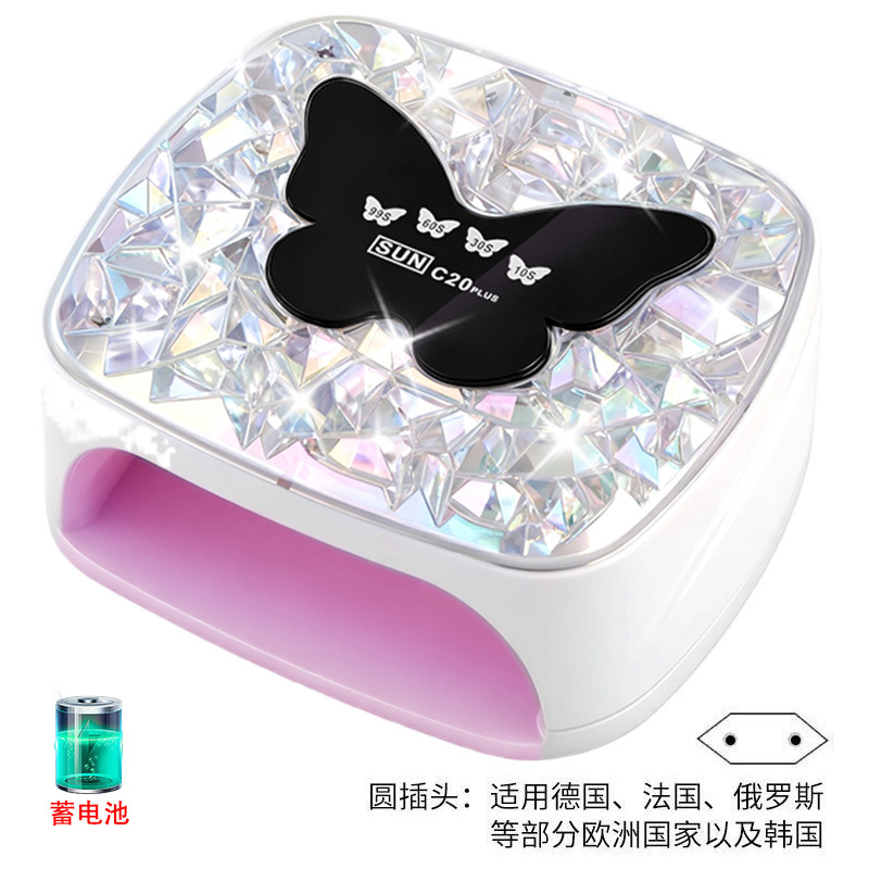 Lámpara de manicuras LED de almacenamiento de doble fuente de luz inteligente de manicuras para secar rápidamente 268W máquina de fototerapia de alta potencia transfronteriza