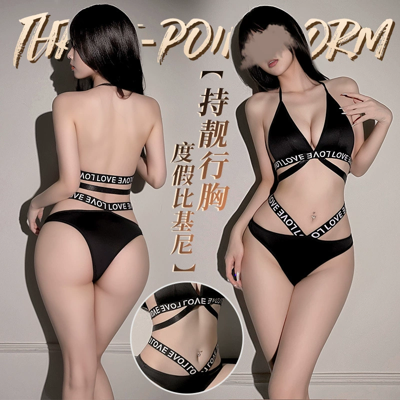 Купальный костюм с буквами, sexy белье, бюстгальтер, штаны