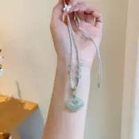 Ожерелье Hetian Jade Cloud Lock, замок мира, Hetian Jade, цепочка на ключицу, китайский нефрит Ruyi, мужской и женский нефритовый подарочный кулон