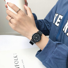 Student-style digital watch for exams, featuring a minimalist, vintage-inspired design in chic black—perfect for trendy Instagram-worthy looks with a Korean flair.