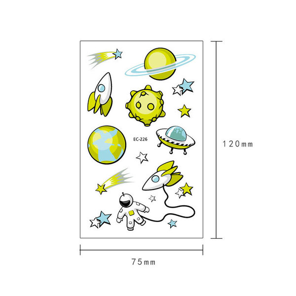 waterproof space tattoo stickers