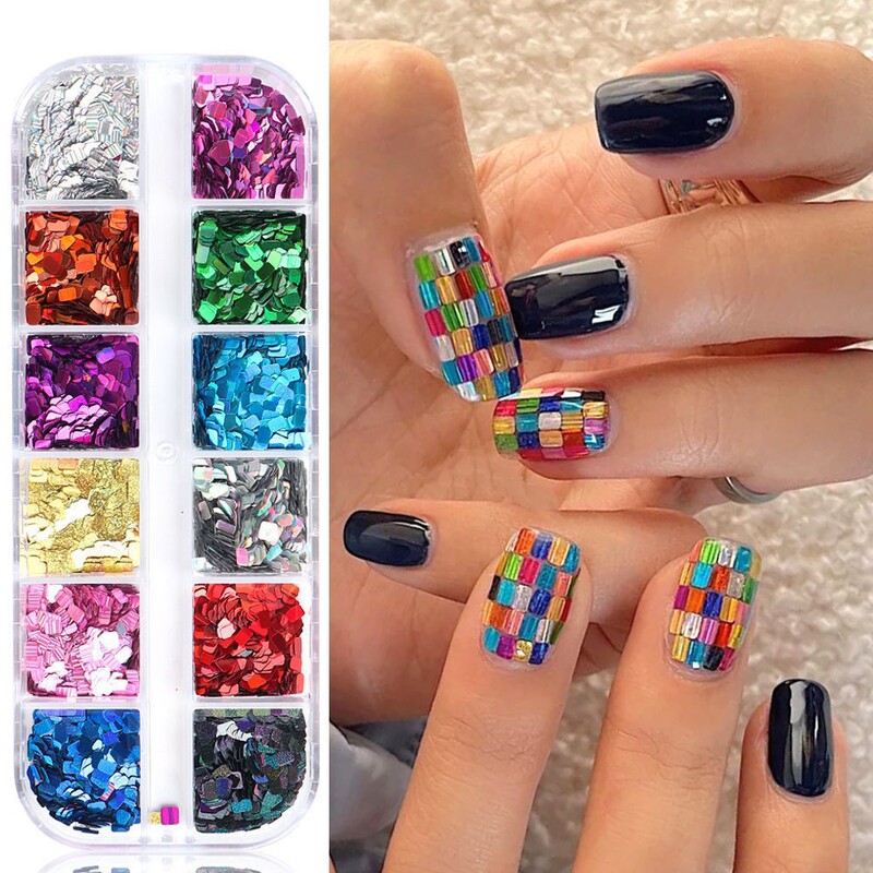 2022 New Boxed Laser Flash Rectangular Nail Art Sequins Ins Popular Patchwork Square Stickers Decorations 2022 New Boxed Laser Flash Rectangular Nail Art Sequins Ins Popular Patchwork Square Stickers Decorations