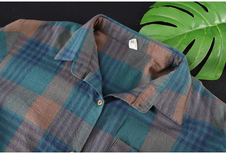 476g Weight Long Sleeve Sleeve Length Single Breasted Placket Type Regular Sleeve Sleeve Type Polyester, Polyester Fabric Type Mid-Length (65cm <Length ≤ 80cm) Top Length Cardigan, Shirt Tops Type Shirt Collar Neckline Loose Fit Type Lattice Pattern Temperament Commuter, Commute style Style Casual Plaid Shirt Women's Midi Loose New Style Plus Size Long Sleeve Top Trendy Spring Autumn 2025 New Arrival 5