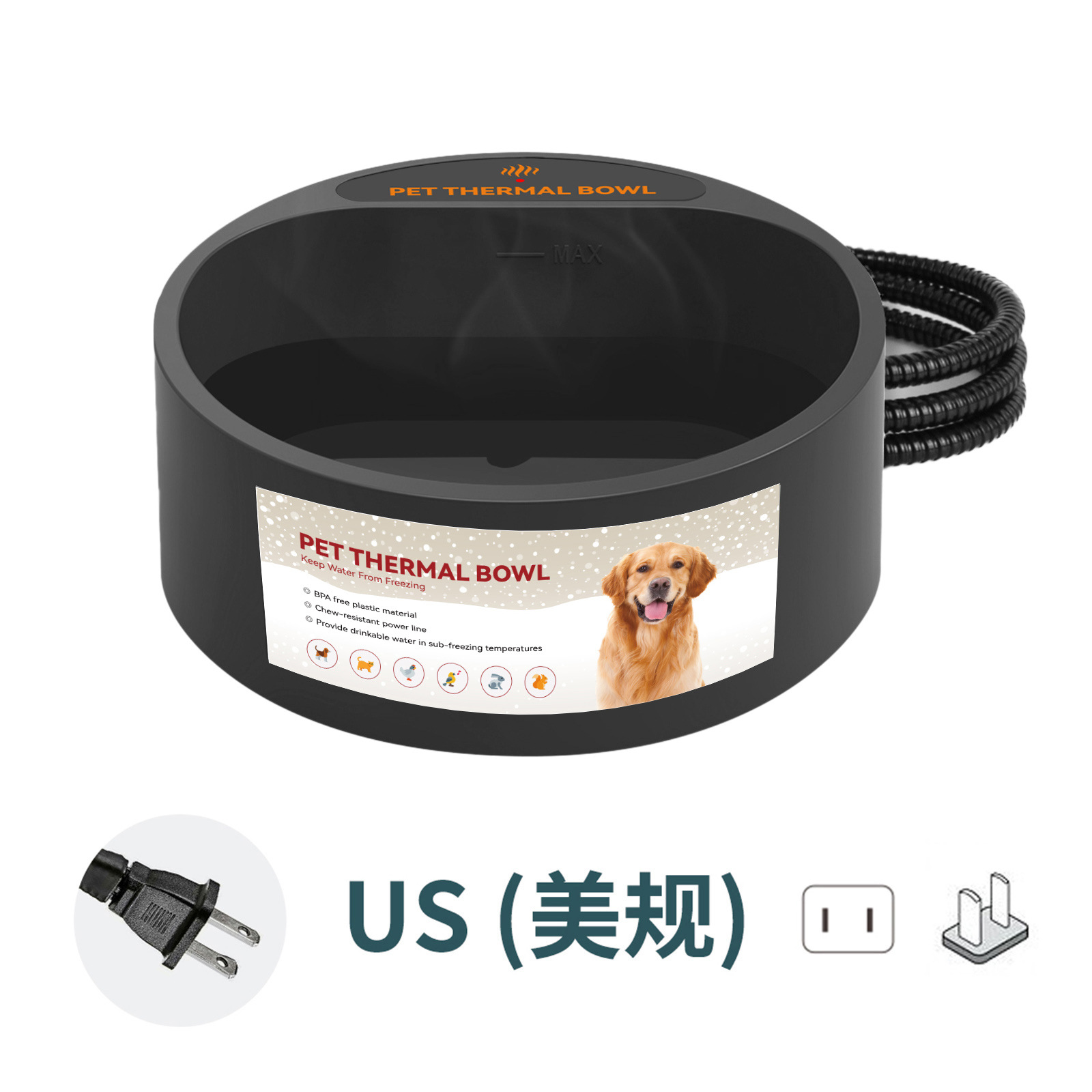 Artículos para gatos y perros, recipientes para comida y agua, equipos para beber agua caliente, comederos para perros, comederos para pájaros anticongelantes para exteriores e interiores, platos para perros, comederos para mascotas