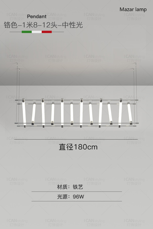 Zhongshan diseñador de lámparas candelables iluminación de estudio minimalista oficina creativa barmaza arte restaurante lámpara