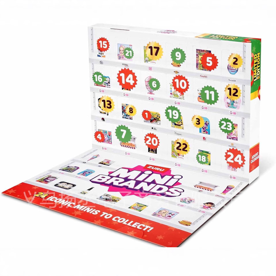 Calendario de Adviento de edición limitada Mini Brands 2024 con mini-marcas, juguetes y gourmet