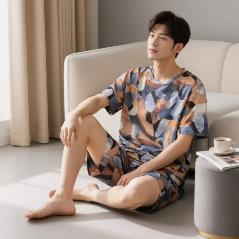 2026 Cotton Silk Pajamas Summer Short-Sleeve Shorts Teenager Home Wear Set Can Be Worn Outside 2026 Cotton Silk Pajamas Summer Short-Sleeve Shorts Teenager Home Wear Set Can Be Worn Outside