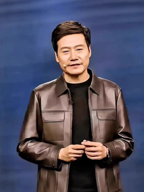 オリジナル Lei Jun 同色レザージャケットメンズジャケット春と秋模擬レザーラペルオートバイレザージャケット 2025 新しいスタイル|undefined