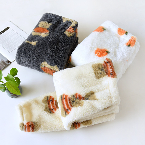 Bear Fleece Postpartum Pants Autumn/Winter Thick Fleece Short Hair Pants Breastfeeding Pajamas Maternity Pajamas