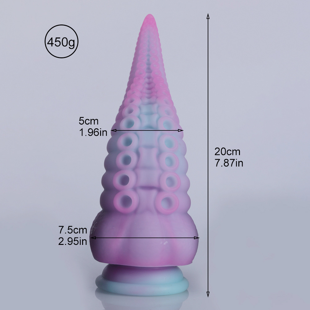 Silicona líquida color mezclado pulpo anal plug anal suave unisex de forma especial expansor anal dildo pene