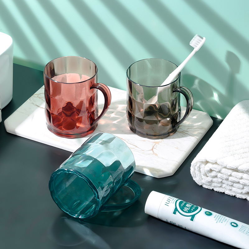 Handleless transparent plastic cup water cup creative mouthwash cup travel-use toothbrush cup washing cup