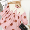 Autumn cute small princess costume, dress with sleeves, Korean style, long sleeve