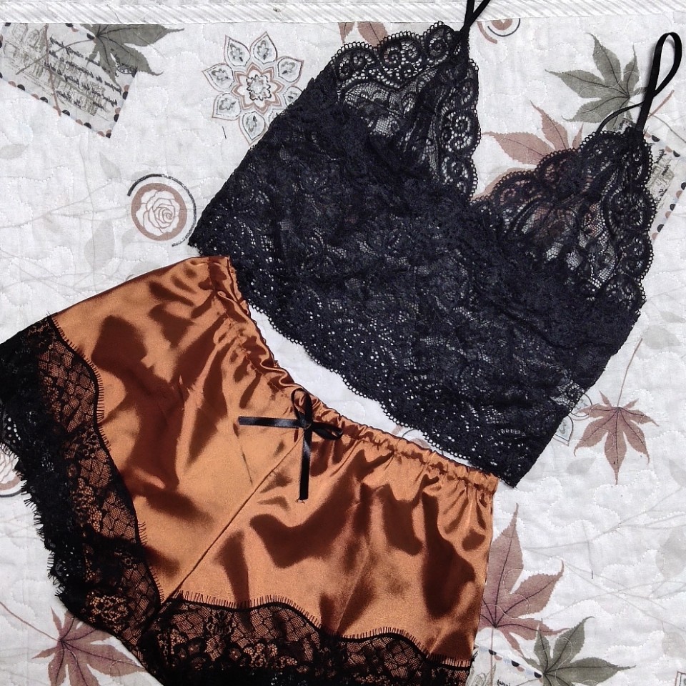 Transfronterizo Amazon encaje pijamas moda cómodo encaje pijamas traje homewear