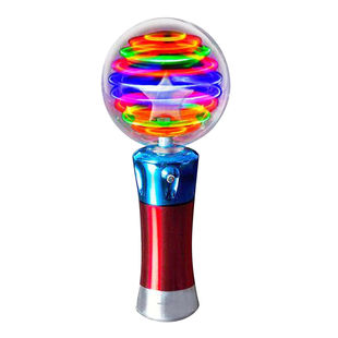 Spot LED light-emitting electroplating American flag color rotating ball flashing ten-light five-pointed star ball rotating flash stick