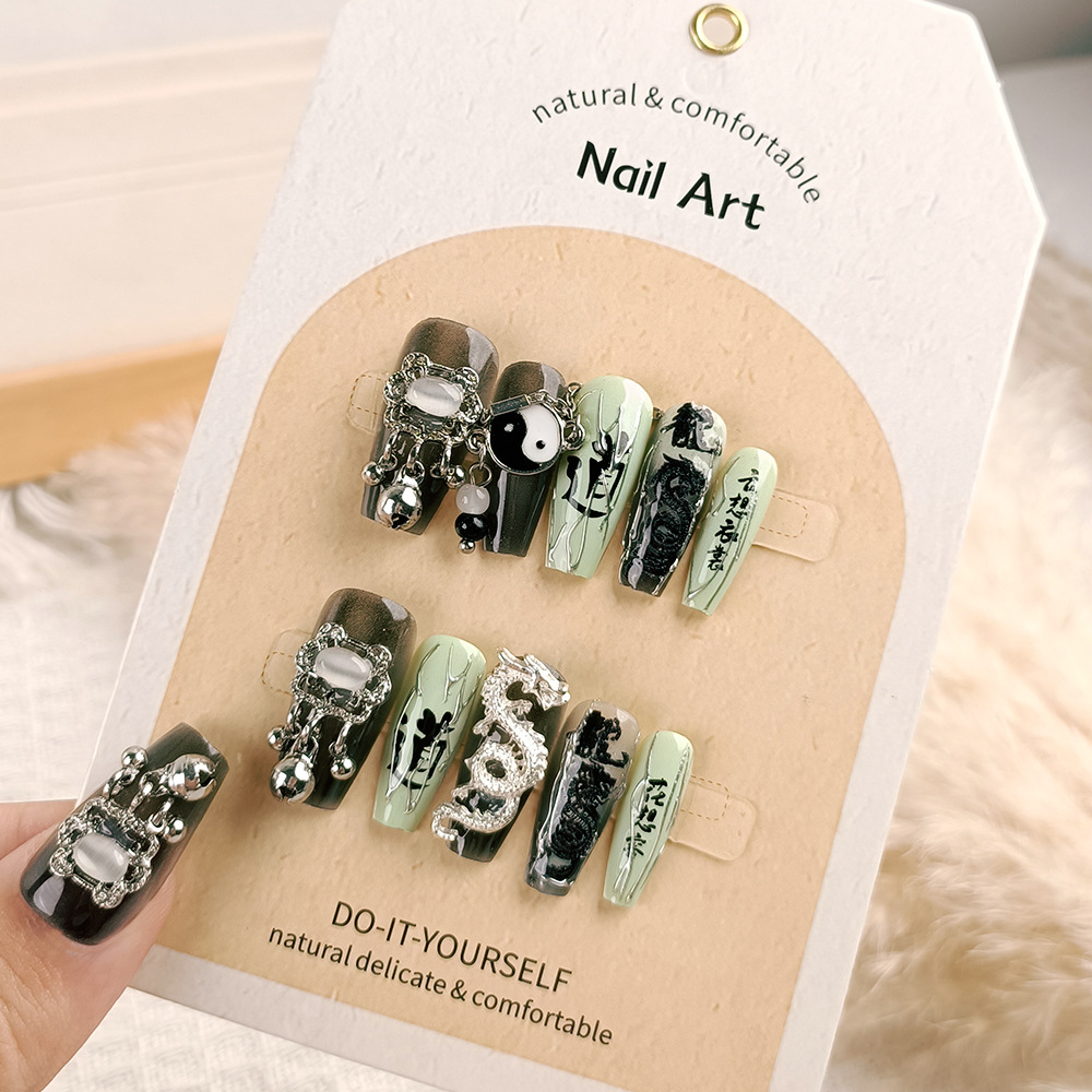 10 piezas de parche de uñas decodificadas, pequeño libro rojo, venta al por mayor de piezas de uñas, fototerapia hecha a mano, usar uñas