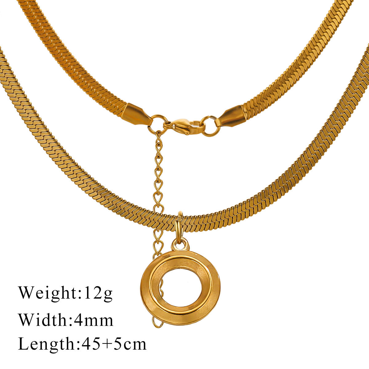 304 Stainless Steel Material Letter Pattern All Seasons Season Wholesale Jewelry IG Style Vintage Style Letter 304 Stainless Steel Plating Snake Chain Pendant Necklace