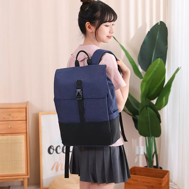 简约潮流男女士休闲双肩包户外旅行通勤背包商务电脑背包学生书包