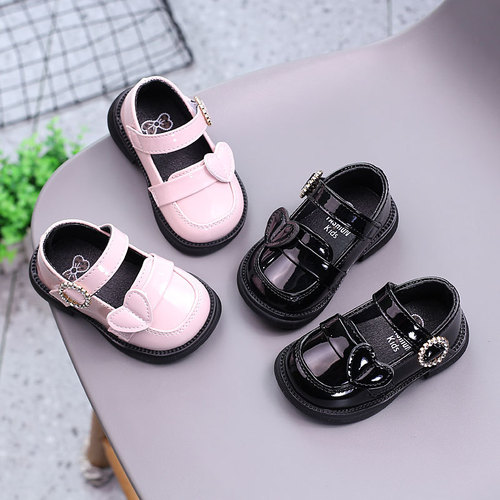 Baby girl shoes leather shoes princess shoes soft sole baby toddler shoes girls and children 1-3 years old 2 spring and autumn children's shoes