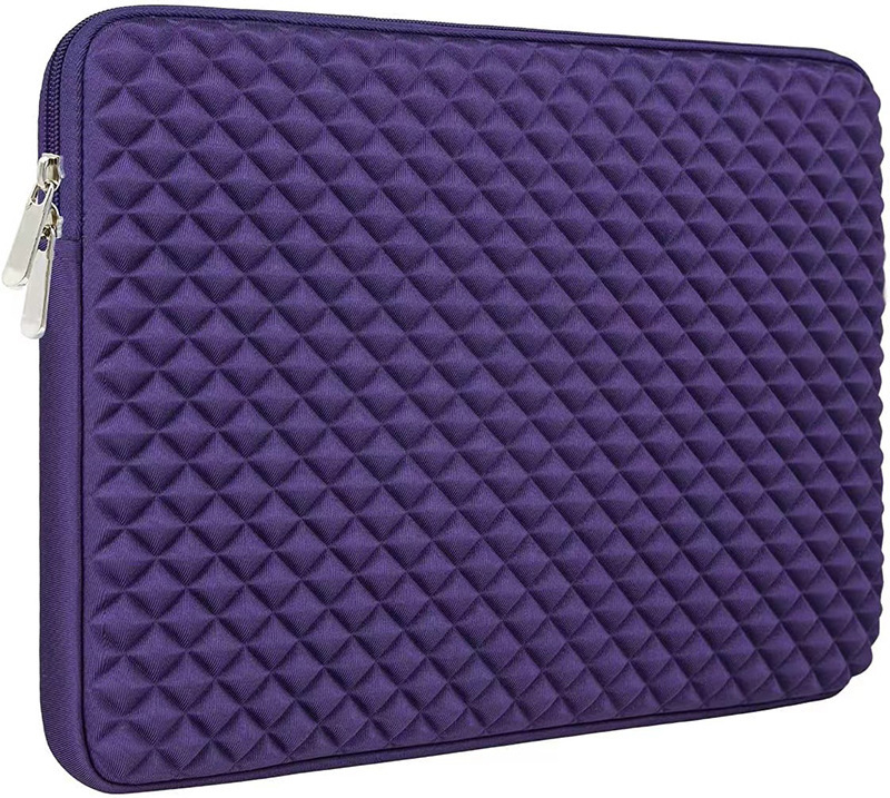 Bolsa de computadora portátil de 15,6 pulgadas cubierta de diamante relieve con bolsas de camelón para viajes de negocios 16 pulgadas