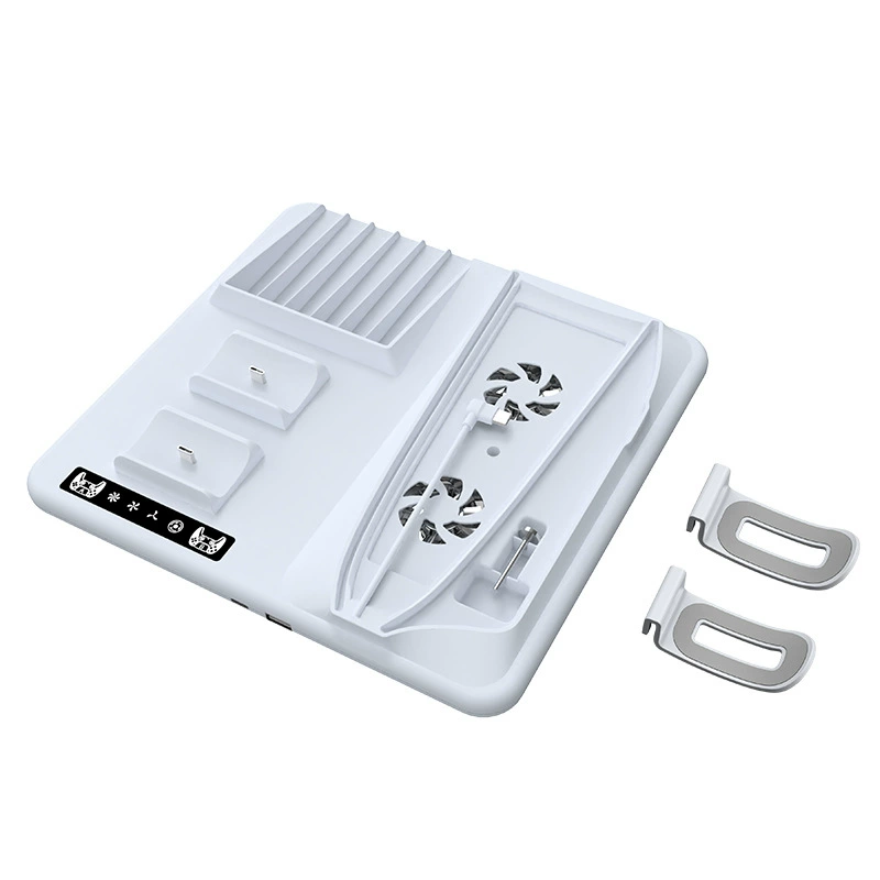 PS5SLIM host multi -functional heat dissipation base with discs with dish storage rack PS5 handle double -seat headset