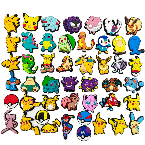 Adorable cartoon Pikachu pet Pokémon series hole shoe decoration DIY hole shoe fastener