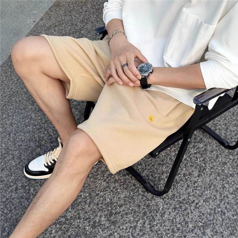 Foreign Trade Carhartt Carhartt Gold Label Embroidered Logo Brushed Men's and Women's Sports and Leisure Shorts
