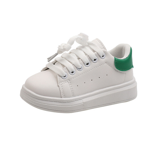 Children's McQueen white shoes  spring new breathable low-cut sneakers 1-16 years old student shoes boys sports shoes