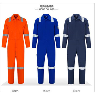 Foreign Trade Export Reflective Traffic Jacket Protective Coverall Flame Retardant Anti-Static Overalls