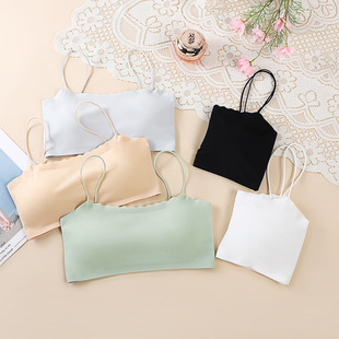 Thin Strap Bra for Women, Seamless, Smooth, Thin, Small Chest, Push-Up, Anti-Exposure, Beautiful Back, Cute Girl Bra
