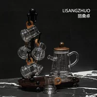 Retro glass teapot, tea cup